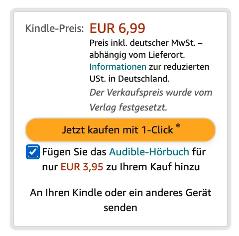 Bei vielen Büchern gibt es beim Kauf des eBooks eine Vergünstigung für das Hörbuch